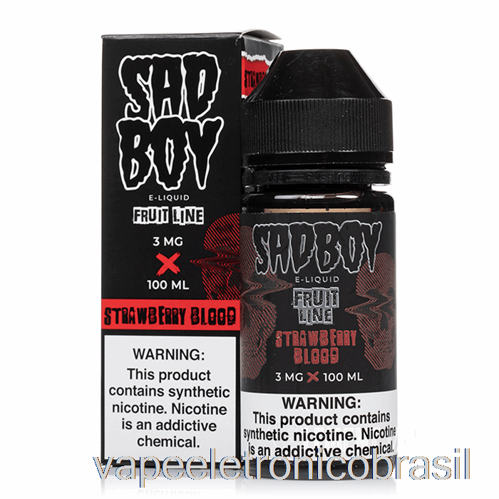 Vape Recarregável Sangue De Morango - Sadboy - 100ml 6mg